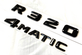 BLACK R320+4MATIC FOR MERCEDES R320 REAR TRUNK LIFTGATE EMBLEM BADGE NAMEPLATE