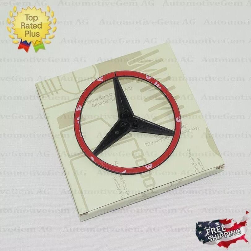 C63 C300 AMG Trunk Star Emblem GLOSS BLACK Rear Badge For Mercedes C250 W204 US