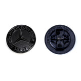 For Mercedes Benz Badge Gloss Black Emblem Flat Laurel Wreath Fit CLK W208