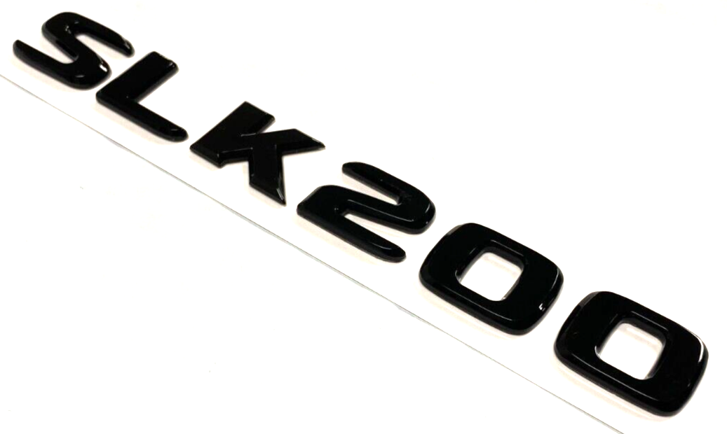 GLOSS BLACK SLK200 FOR MERCEDES REAR TRUNK EMBLEM BADGE NAMEPLATE DECAL LETTERS