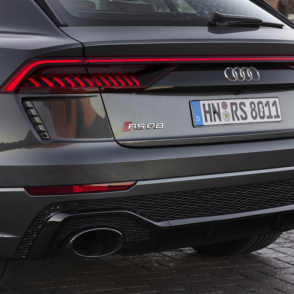 Audi RS Q8 OEM Chrome Rear Letter Liftgate Nameplate Trunk Emblem Badge Sport