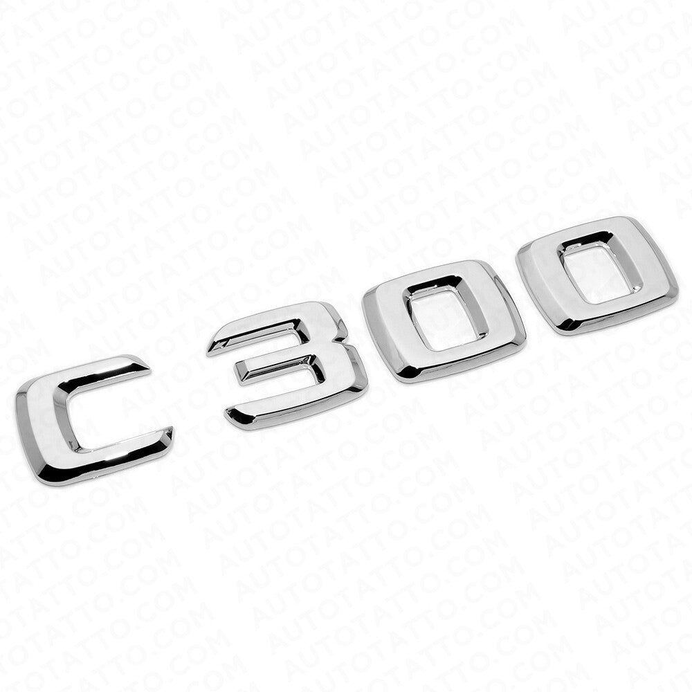 08-14 C 300 Emblem Trunk Lid Letter Logo Nameplate Badge Decoration AMG Chrome