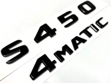S450+4MATIC BLACK FOR MERCEDES REAR TRUNK EMBLEM BADGE NAMEPLATE DECAL NUMBER