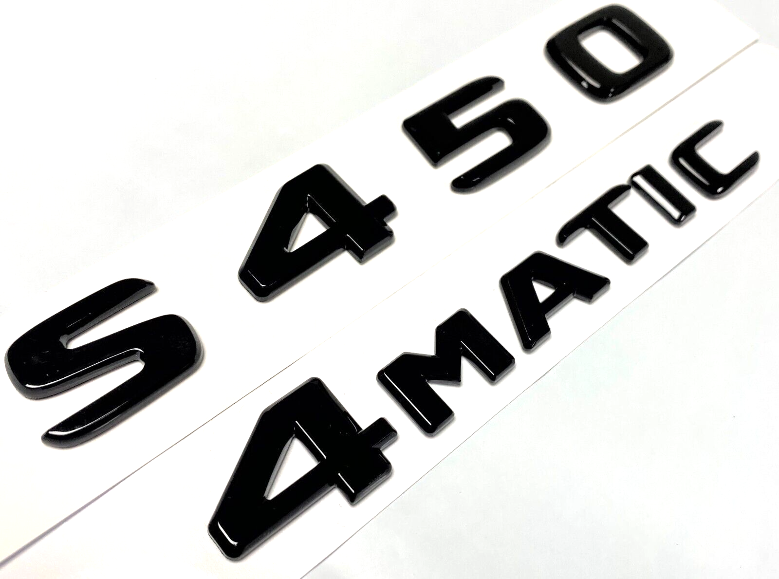 S450+4MATIC BLACK FOR MERCEDES REAR TRUNK EMBLEM BADGE NAMEPLATE DECAL NUMBER