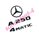A250 4MATIC Rear Star Emblem Black Letter Badge Logo Set for AMG W176