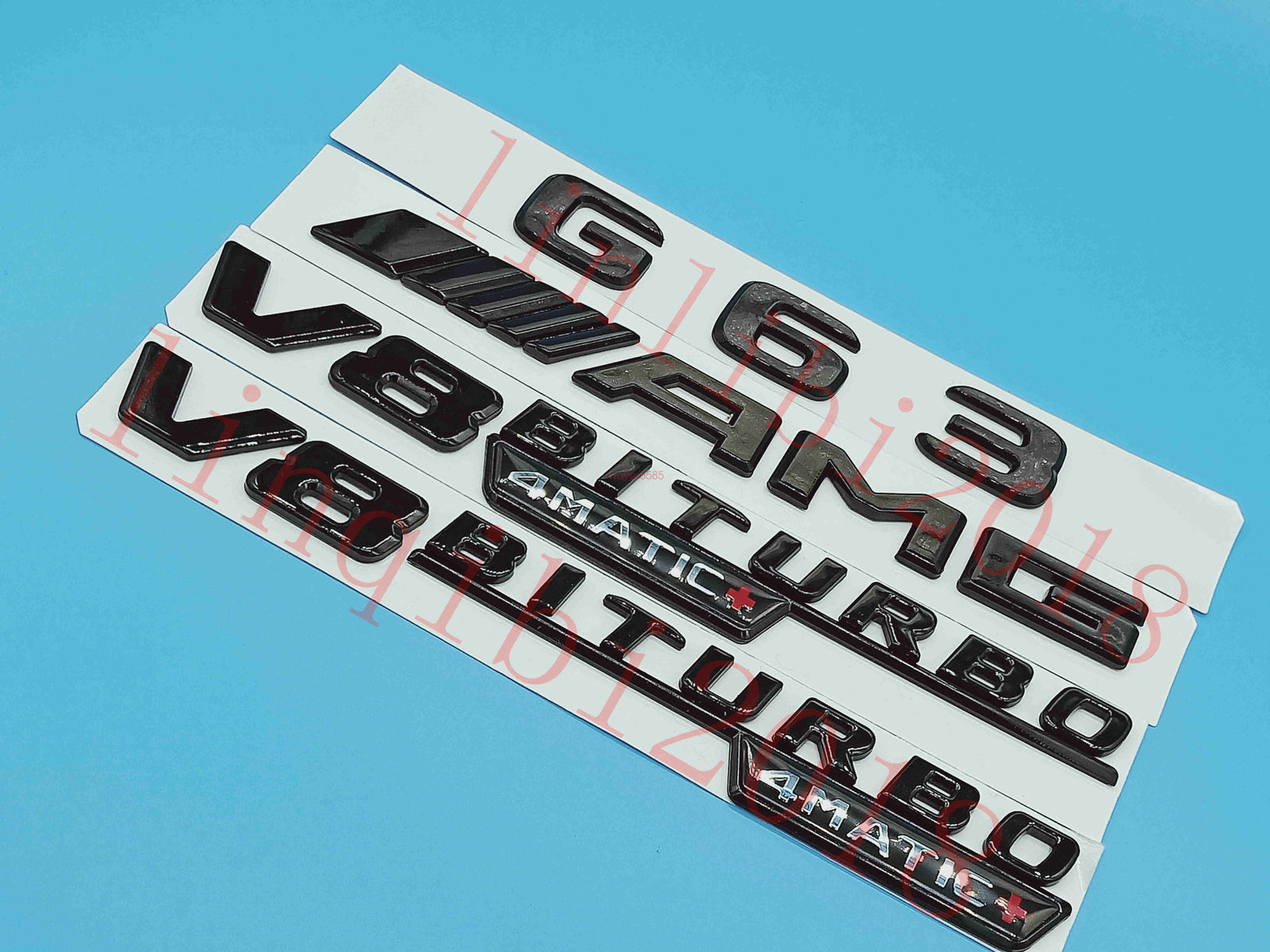 Gloss Black Flat G63 AMG V8 BITURBO Trunk Embl Badge Sticker for Mercedes Benz
