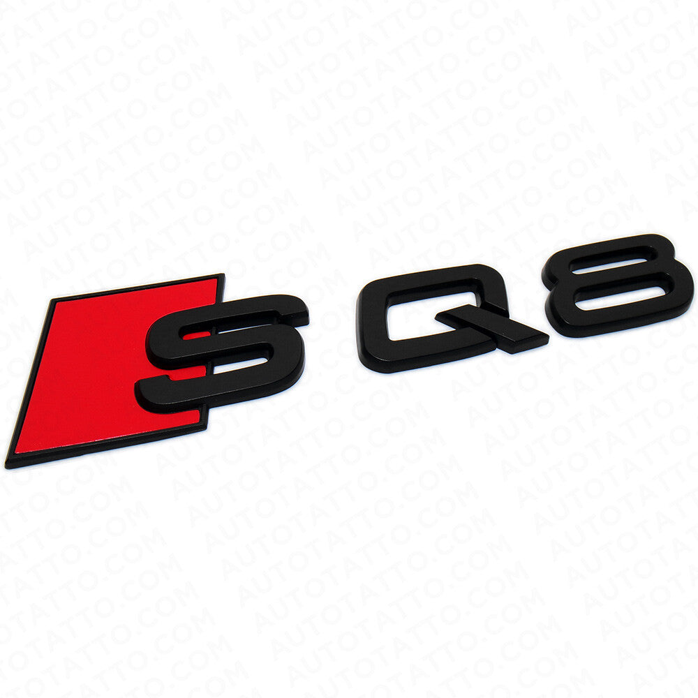 Audi SQ8 Matte Black Rear Letter Liftgate Nameplate Trunk Emblem Badge Sport