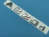 Chrome " A220d " Number Letters Rear Trunk Badge Emblem for Mercedes Benz A220d