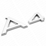 For Audi A4 OEM Chrome Rear Letter Tail Badge Trunk Emblem Badge Logo Sport