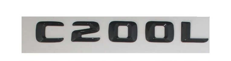 For MERCEDES C200L Car Rear Sticker Trunk Emblem Boot Back Letters Glossy Black