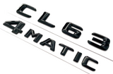 BLACK CL63+4MATIC FOR MERCEDES CL63 REAR TRUNK NAMEPLATE EMBLEM BADGE DECAL