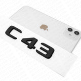 17-20 C43 Emblem Trunk Lid Letter Logo Nameplate Badge Decorate AMG Matte Black