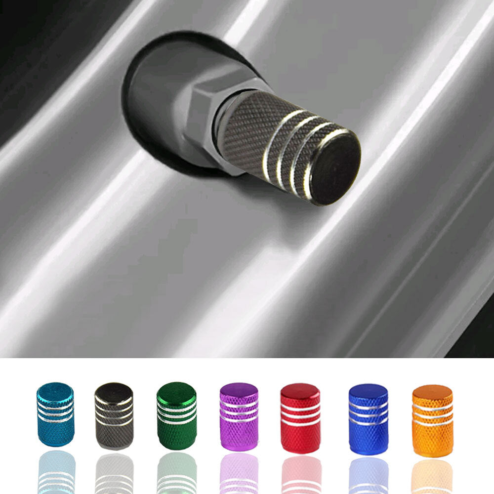 4x Aluminum Car Tyre Tire Air Valve Stem Screws Caps Cover Accessories Universal