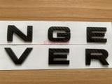 Range Rover Carbon Fibre style Letters Hood or Trunk Tailgate Emblem Nameplate