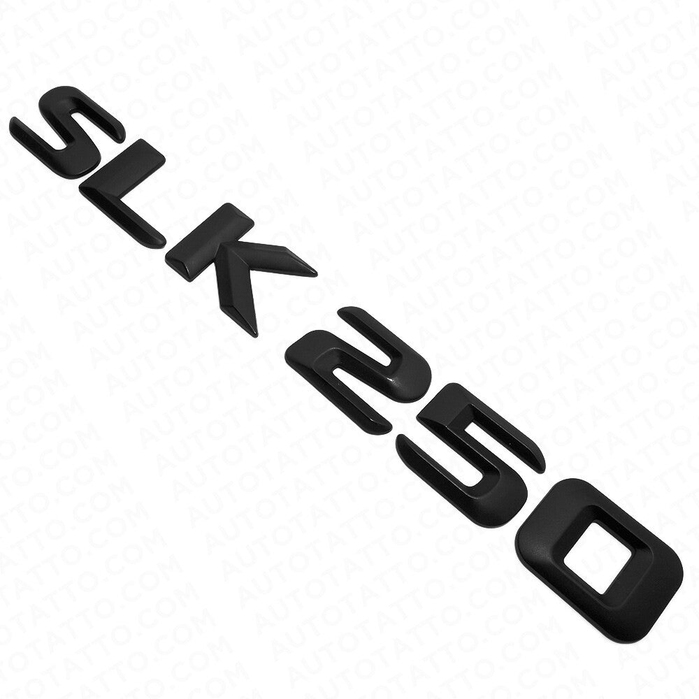 2015 SLK 250 AMG Letter Emblem Trunk Logo Nameplate Badge Decorate Matte Black