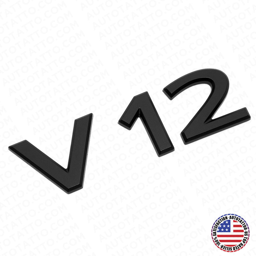 Mercedes-Maybach V12 Turbo AMG Fender Emblem Nameplate Badge Sport Matte Black