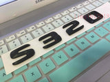 Black " S320 " High quality Rear Trunk Emblem Decal Badge FOR Mercedes Benz S320