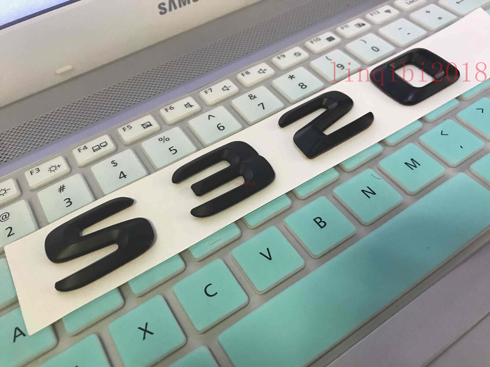 Black " S320 " High quality Rear Trunk Emblem Decal Badge FOR Mercedes Benz S320