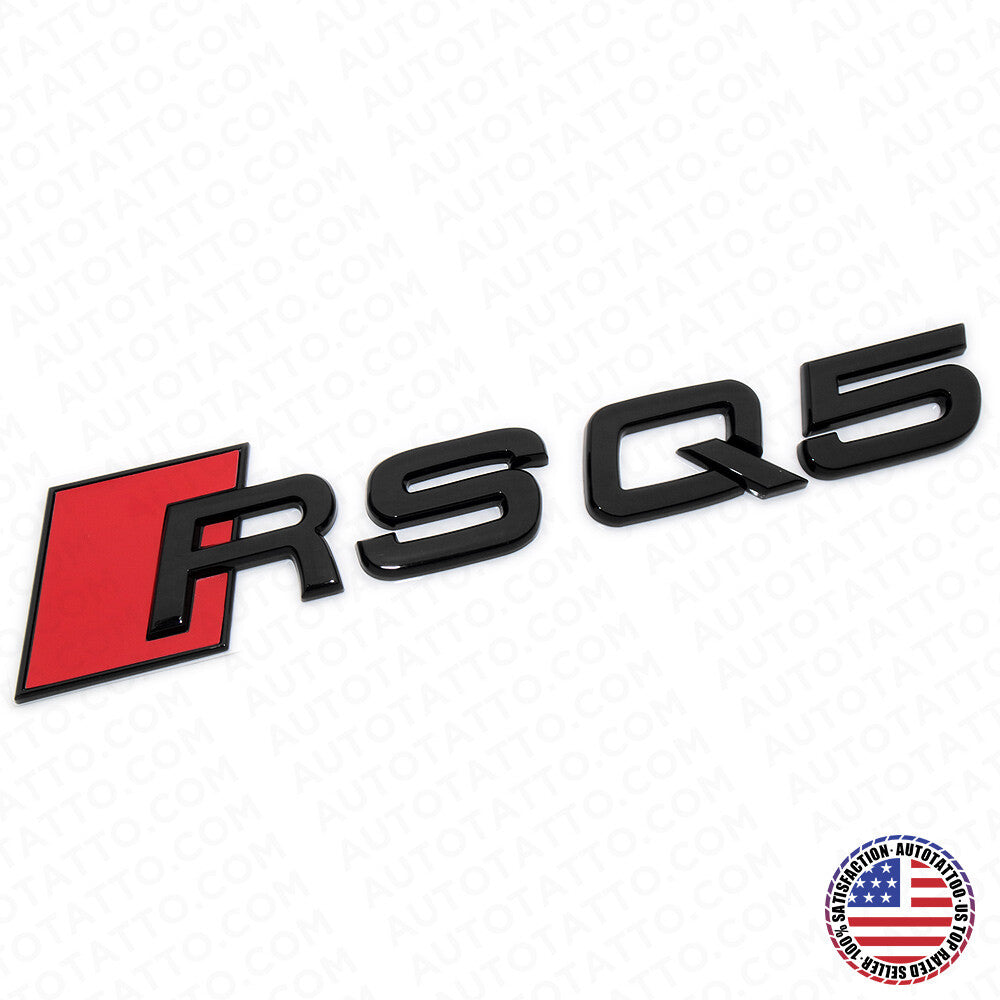 Audi RS Q5 Gloss Black Rear Letter Liftgate BNameplate Trunk Emblem Badge Sport