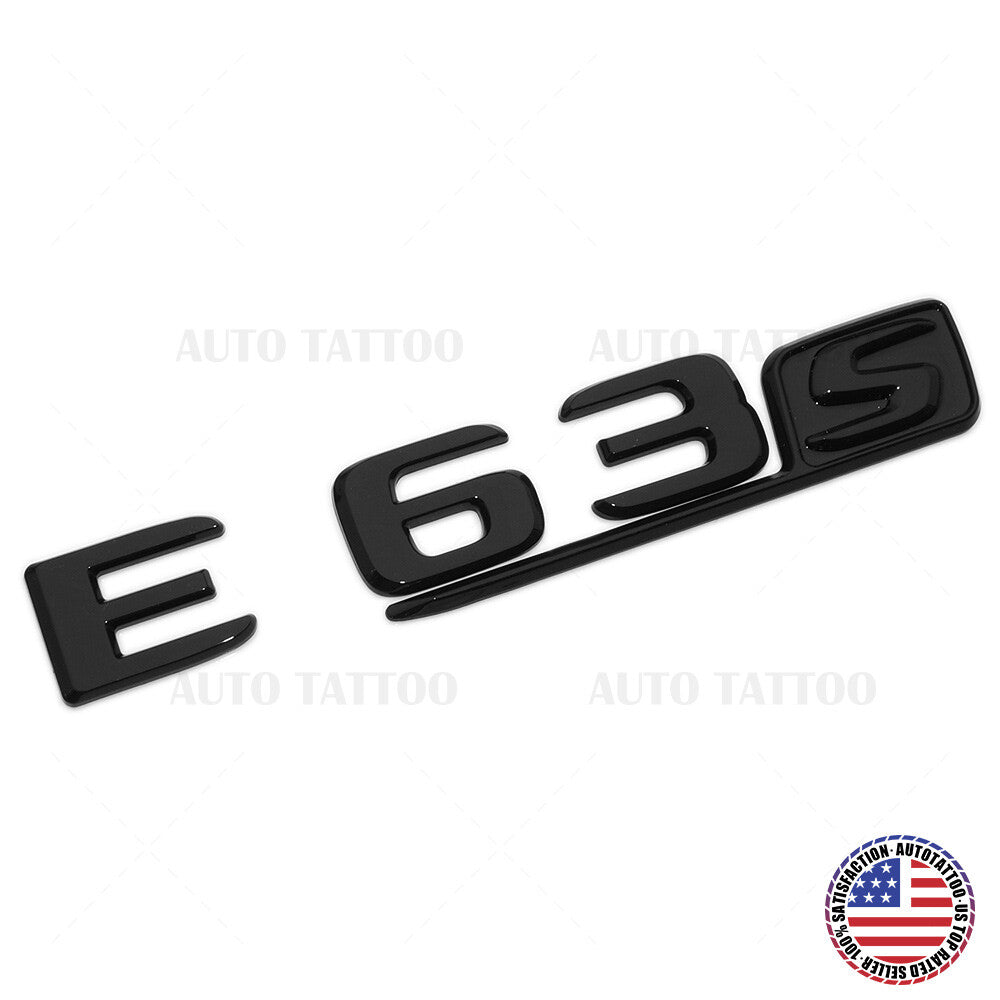17-20 E63 S AMG Letter Emblem 3D Trunk Logo Nameplate Badge Decorate Blackout