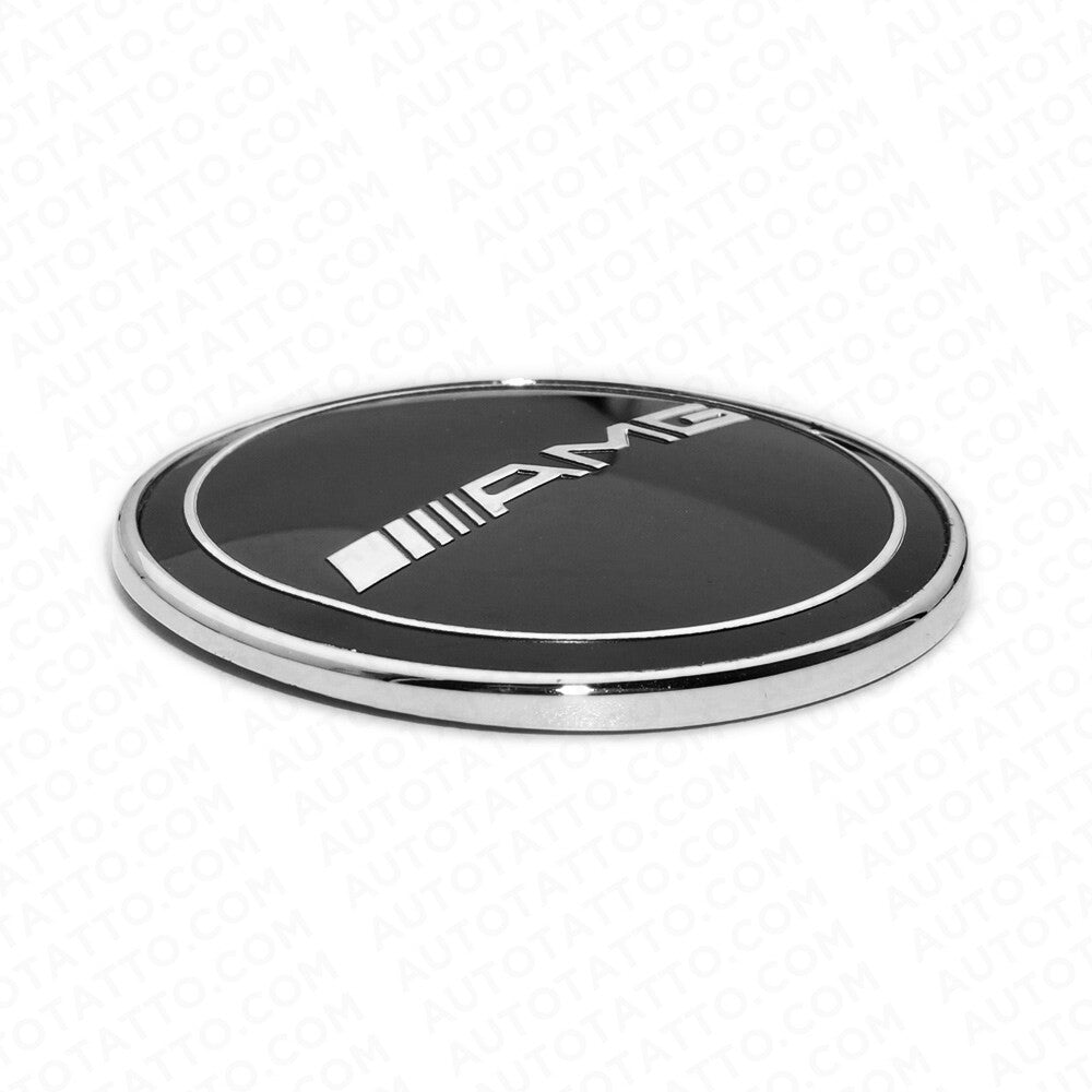 Universal For Mercedes Sport 3D AMG Black Hood Laurel Adhesive Badge Logo Emblem