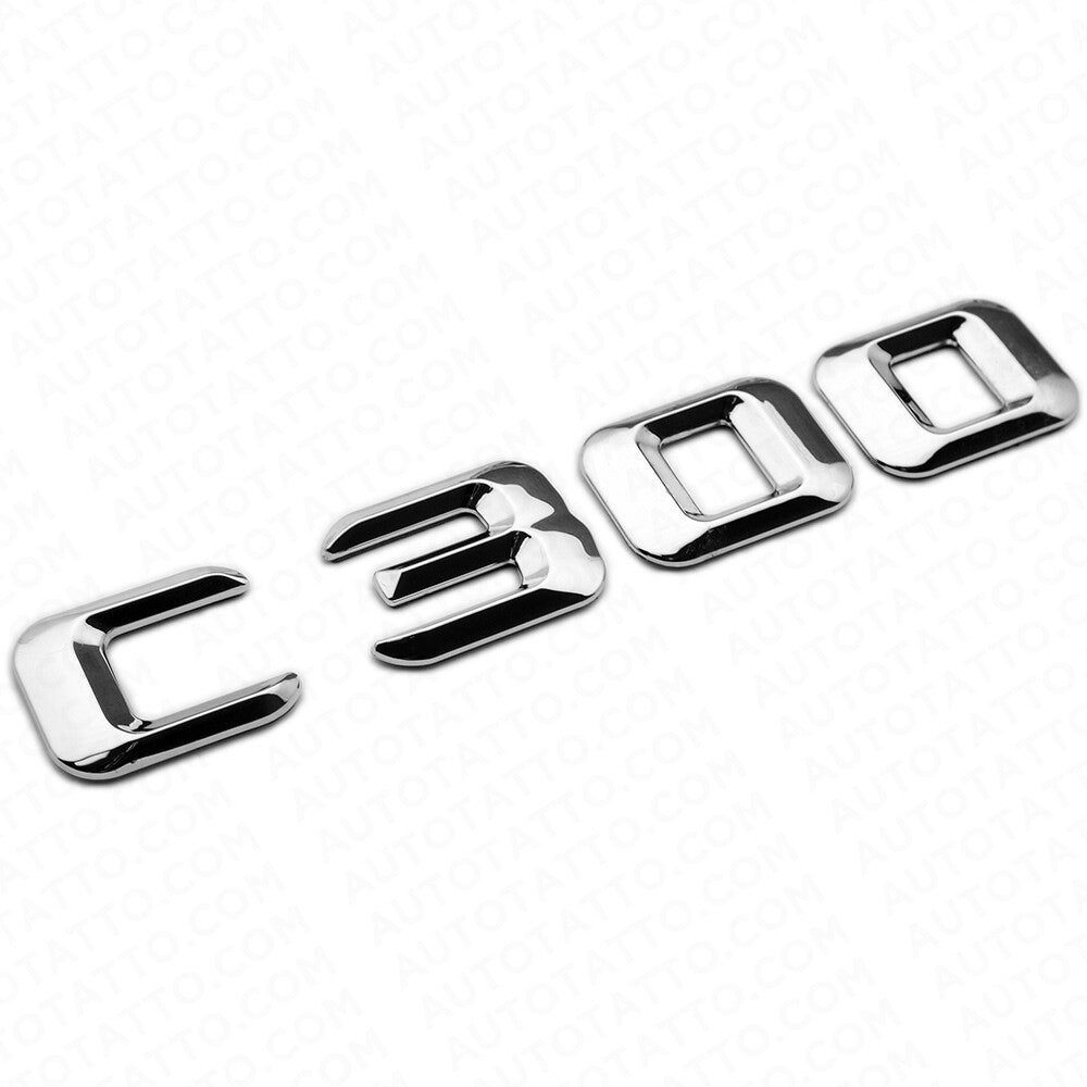 15-16 C300 Emblem Rear Trunk Lid Letter Logo Nameplate Badge Decorate AMG Chrome