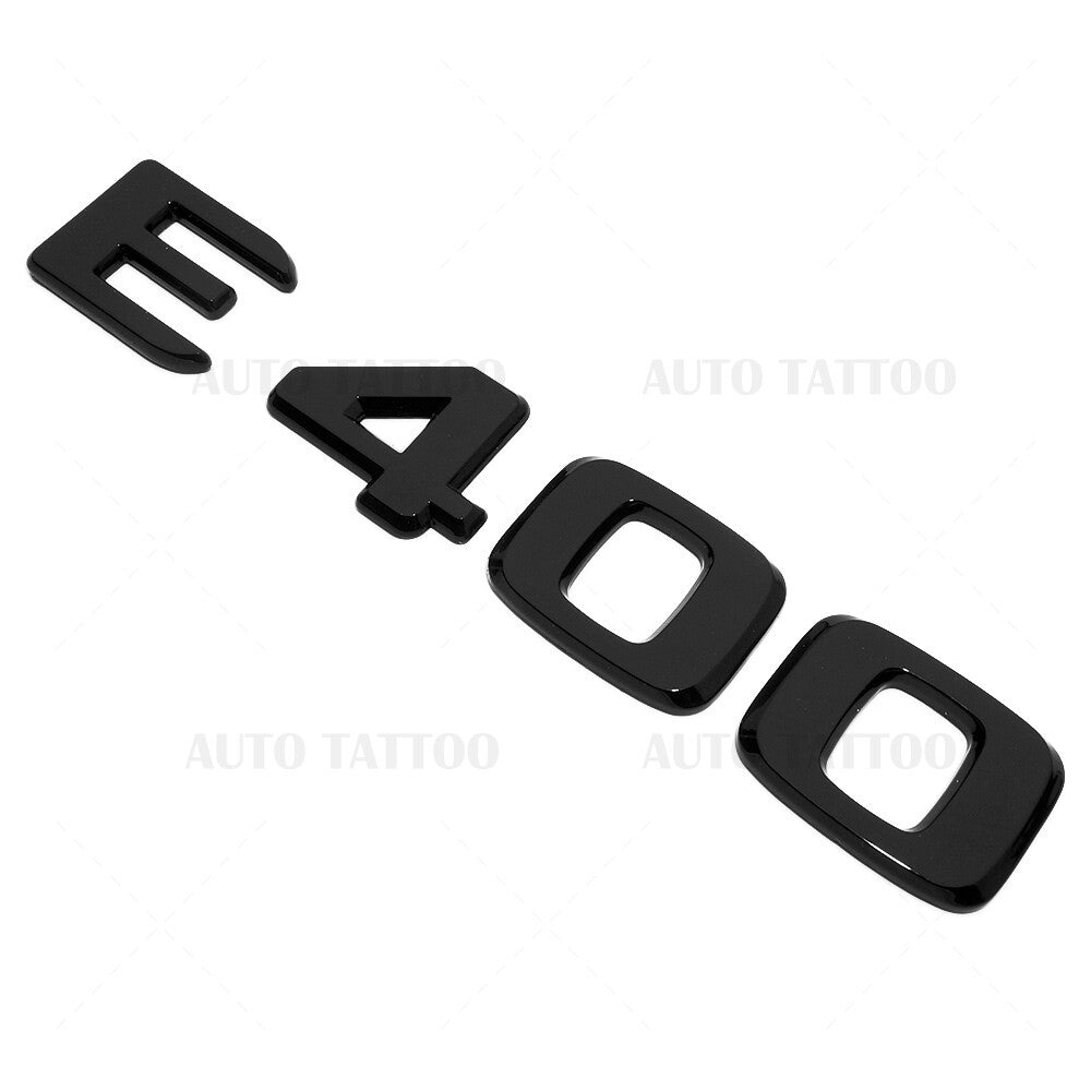 2017+ E400 AMG Letter Emblem 3D Trunk Logo Nameplate Badge Decorate Gloss Black