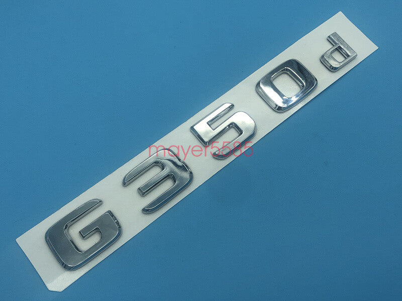 Chrome " G350d " Number Letters Rear Trunk Badge Emblem for Mercedes Benz G350d