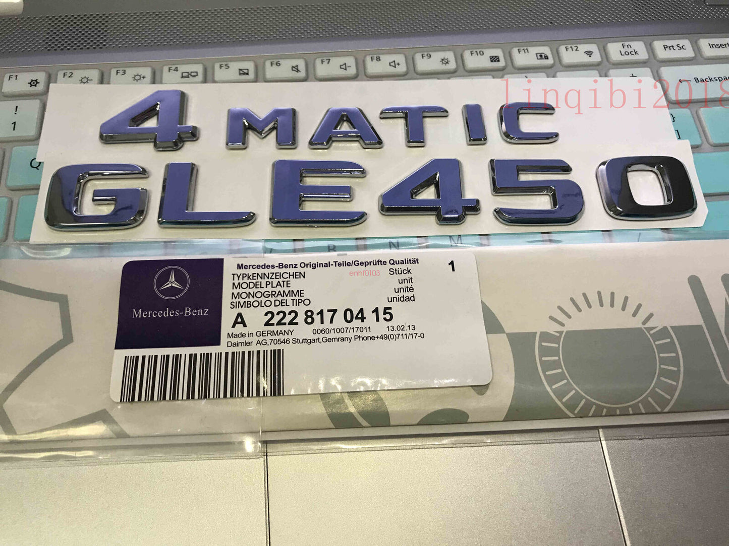 2018 GLE450 4 MATIC High quality Rear Trunk Emblem Decal Badge FOR Mercedes Benz