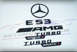 E53 COUPE AMG TURBO 4MATIC+ Rear Star Emblem glossy Black Badge for C238