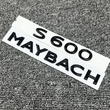 2PCS Glossy Black S600 MAYBACH Letters Trunk Badge Emblem For Benz S-Class S600