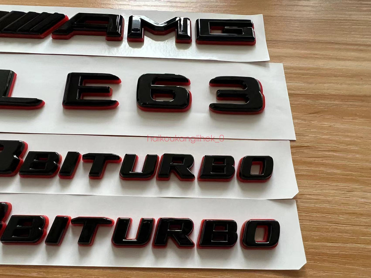 Black RED GLE63 AMG V8 BITURBO Emblem Badge Sticker Set For Mercedes GLE63