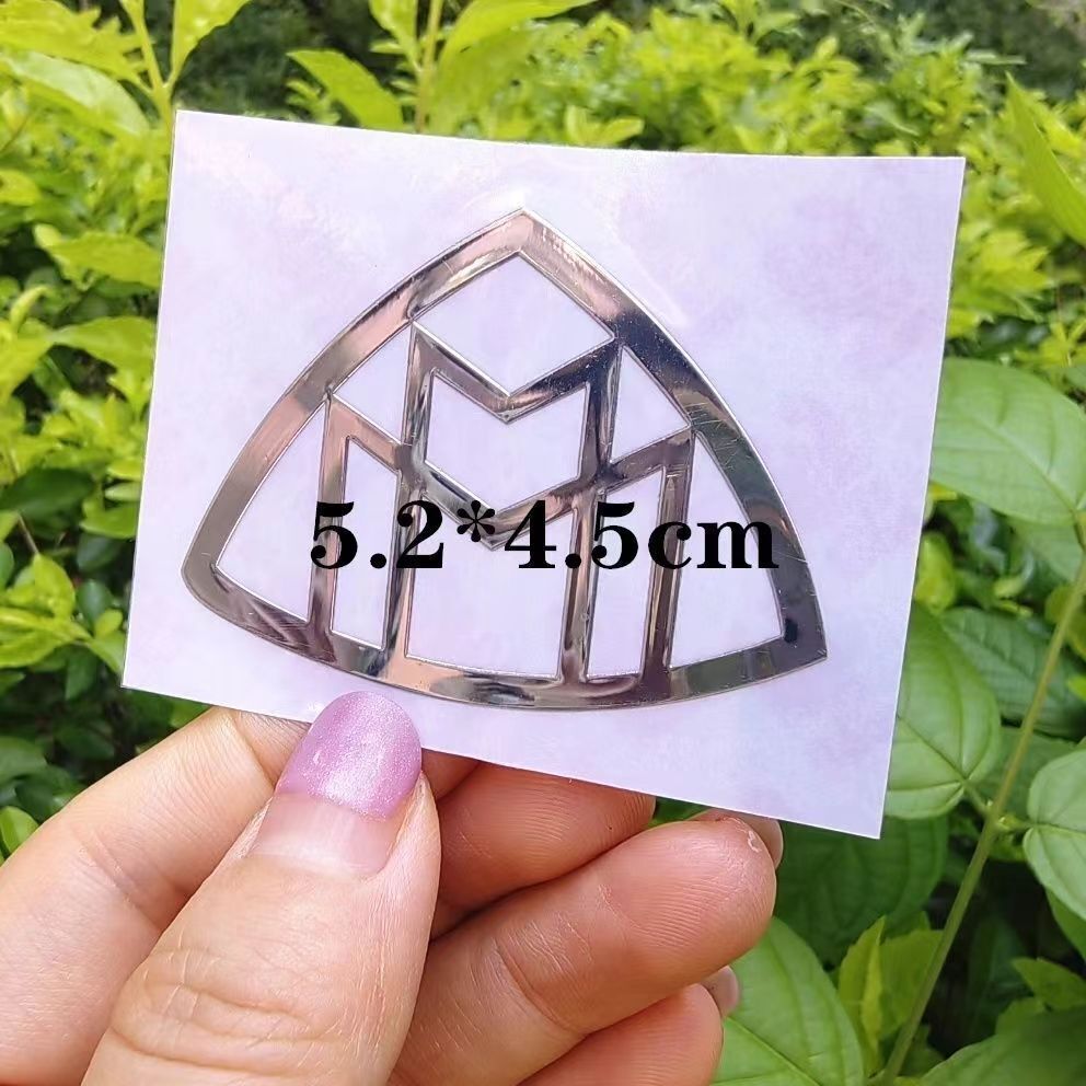 Chrome Trumpet Middle Console Random Post Maybach Logo Badge for Mercedes Benz