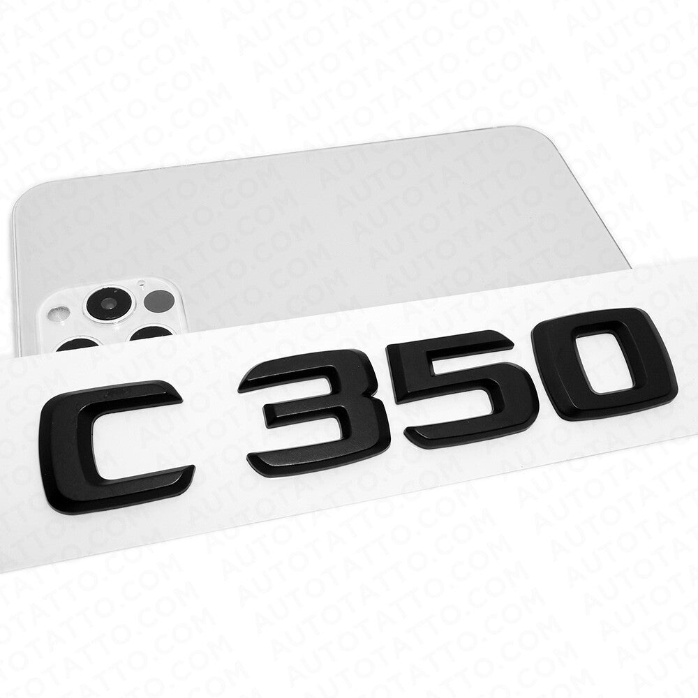 06-15 C 350 Emblem Trunk Lid Letter Logo Nameplate Badge Decoration AMG Black