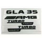 Black Trunk Fender Emblems Badges for Mercedes Benz X156 GLA35 AMG TURBO 4MATIC