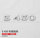 Chrome 3D S450 Maybach Number Trunk Letters Badge Emblems Sticker For Benz