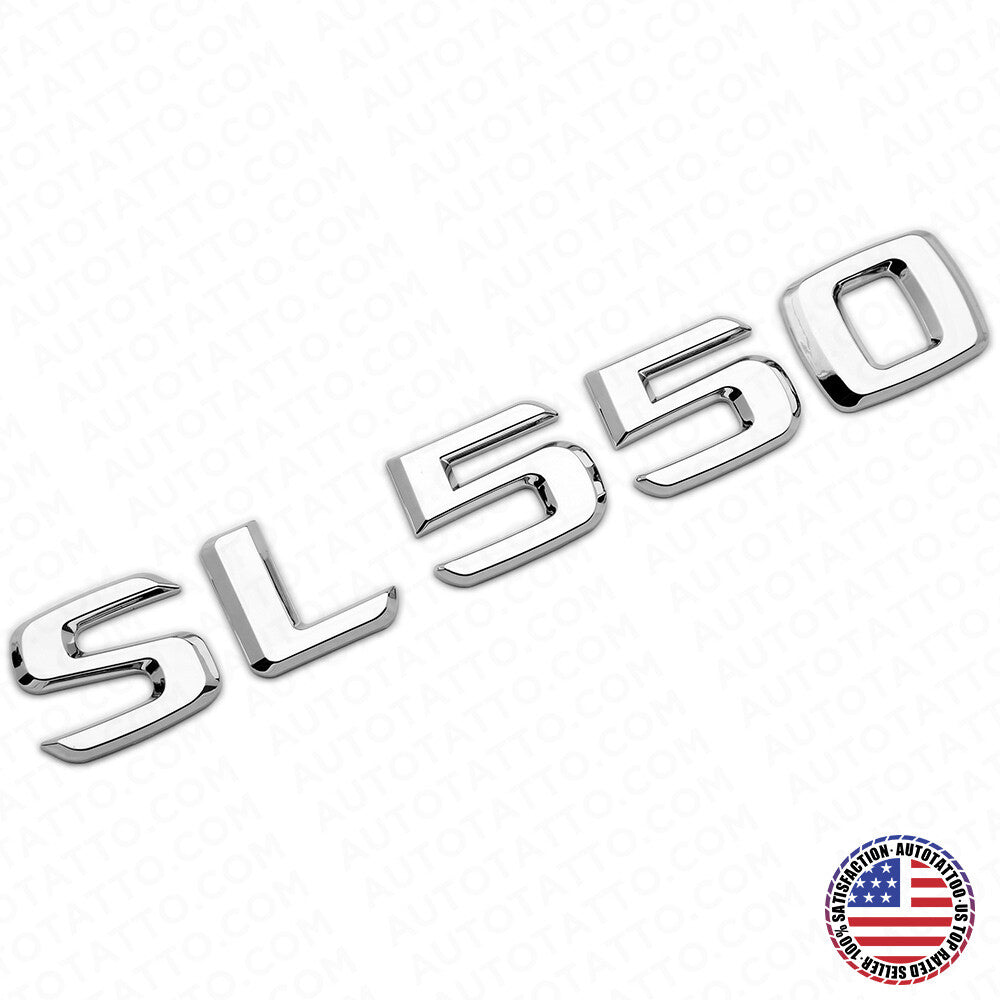 01-14 SL 550 AMG Letter Emblem Trunk Logo Nameplate Badge Decorate Sport Chrome