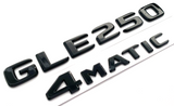 GLE250+4MATIC BLACK FOR MERCEDES REAR TRUNK EMBLEM BADGE NAMEPLATE DECAL NUMBERS