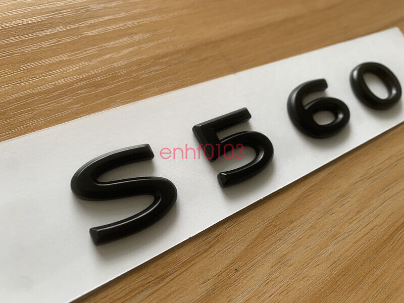 Matte Black S560 Number Trunk Letters Badge Emblems Sticker For Benz Maybach