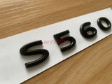 Matte Black S560 Number Trunk Letters Badge Emblems Sticker For Benz Maybach