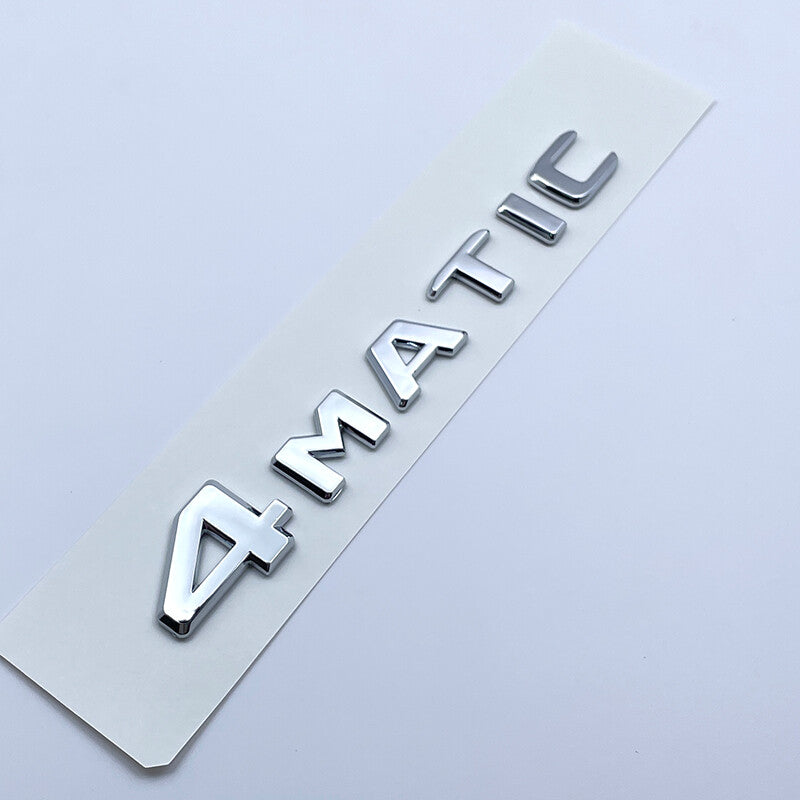 4Matic Chrome Silver Car Rear Trunk Lid Sticker Emblem For Mercedes-Benz 2017-23