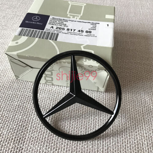 Luggage Lid Star Logo Trunk Rear Emblem W221 Modified S-Class AMG - Gloss Black