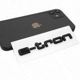 Audi e-tron Gloss Black Letter Liftgate Badge Trunk Emblem Badge Logo Sport