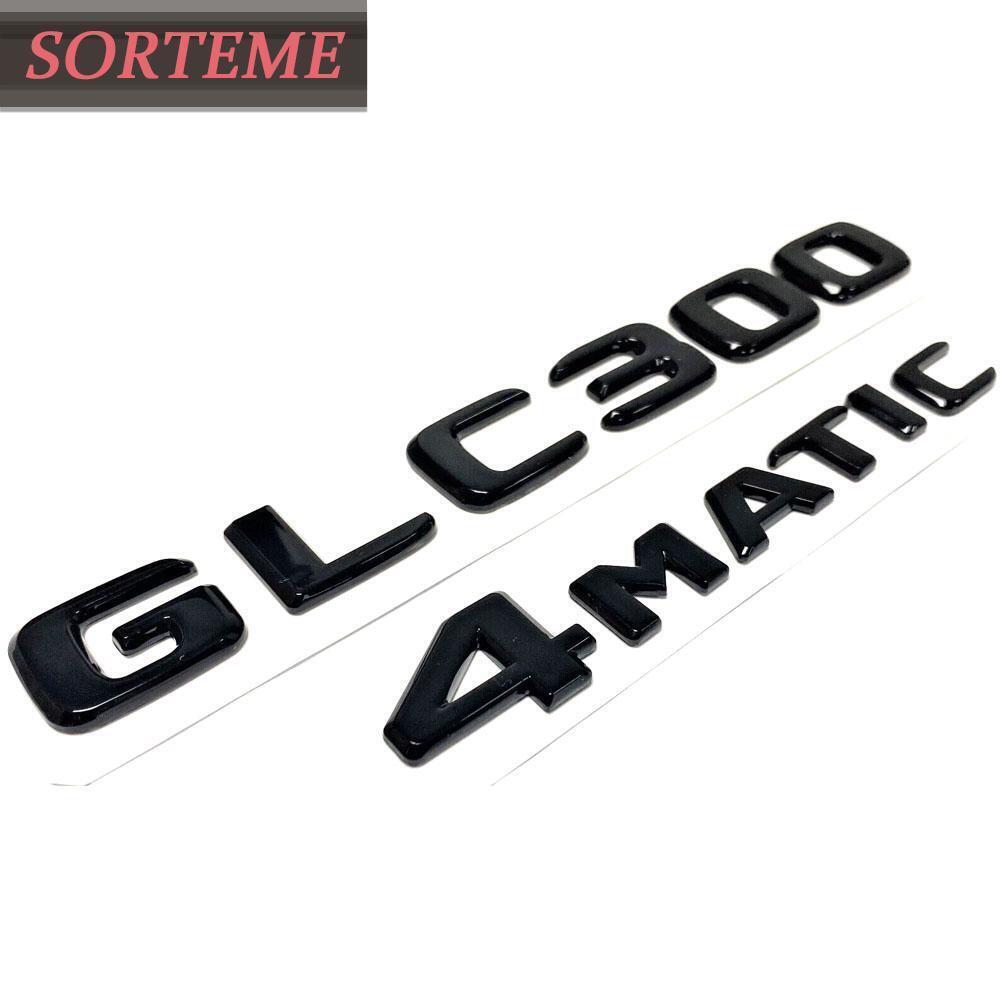 GLC300+4MATIC BLACK REAR TRUNK EMBLEM BADGE NAMEPLATE DECAL NUMBER FOR