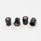 Toyota Compatible with TRD 4Pcs Tire Valve Stem Caps Anodized Aluminum Set - Black