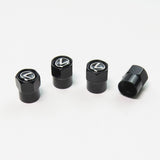 Compatible with Lexus 4Pcs Tire Valve Stem Caps Anodized Aluminum Set - Black
