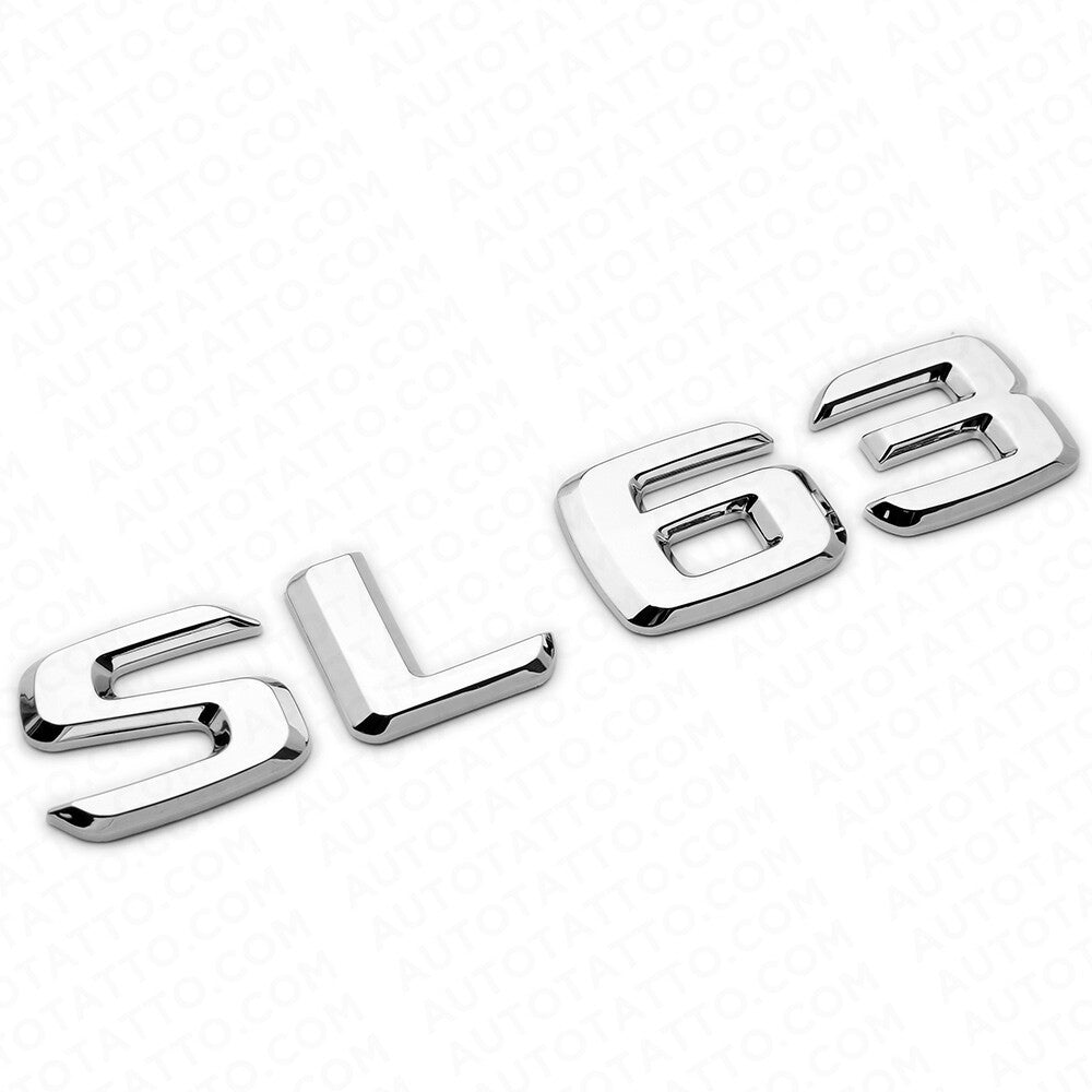 07-14 SL 63 AMG Letter Emblem Trunk Logo Nameplate Badge Decorate Sport Chrome