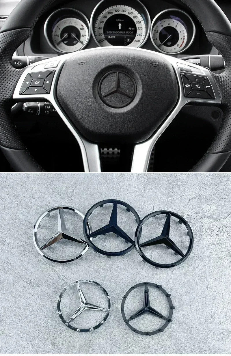 Mercedes Benz Steering Wheel Replace Badge Emblem W204 205 GLA GLC CLA A E Class