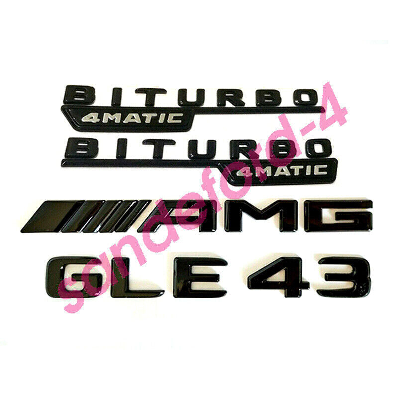 GLE43 COUPE AMG BITURBO 4MATIC Rear Star Emblem Black Badge Combo C292