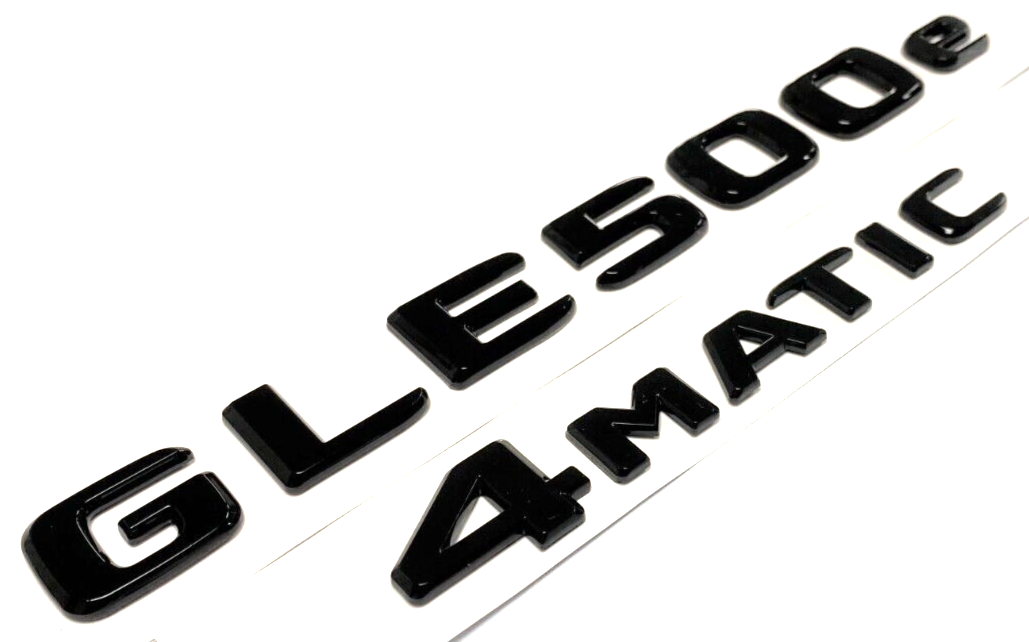 GLE500e+4MATIC BLACK FOR MERCEDES GLE500e LIFTGATE REAR TRUNK EMBLEM BADGE PLATE